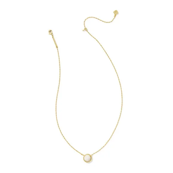 Kendra Scott Volleyball Short Pendant Women's White Pearl 19" Necklace QLW832 - Picture 2 of 10